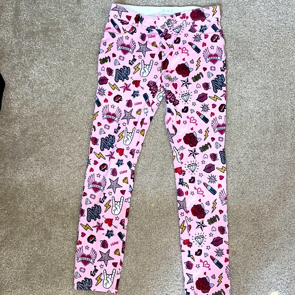 Girl’s Pink Emoji Pants
